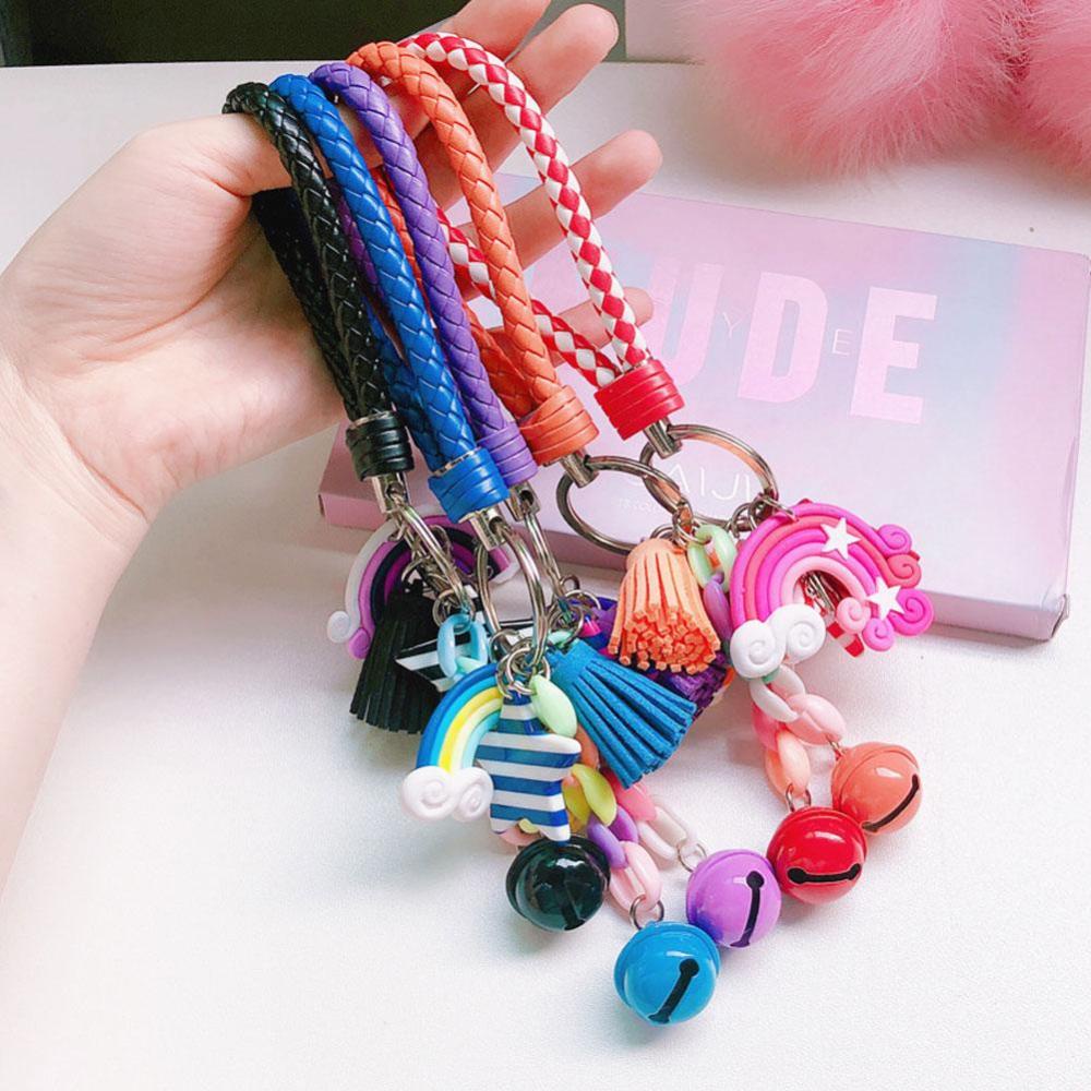 Móc Khóa Sứ Màu Cầu Vồng Dễ Thương G6U4