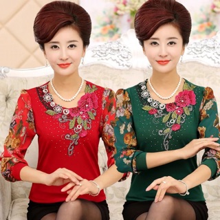 Áo trung niên nữ tay lỡ