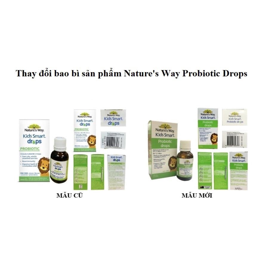 Siro Uống Nature's Way Kids Smart Drops Probiotic Bổ Sung Men Vi Sinh Cho Bé 20ml - Hàng nội địa Úc