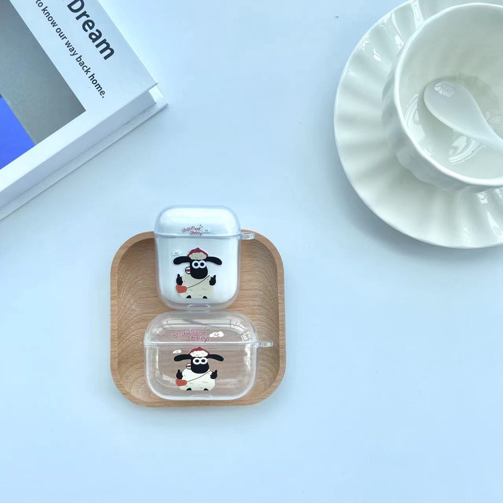 Ốp Bảo Vệ Hộp Đựng Tai Nghe airpods 1/2 Hình Cừu Con Xinh Xắn