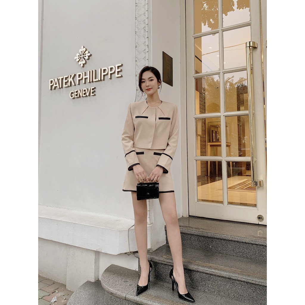 [ ĐANG ƯU ĐÃI ] Set vest nữ ✨ [HÀNG THIẾT KẾ Flane] màu be sáng cho quý cô thanh lịch thiết kế cao cấp