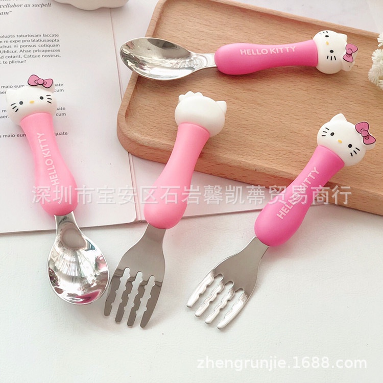 Bộ thìa dĩa cao cấp cho bé Hello Kitty