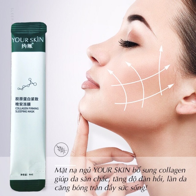 Mặt nạ ngủ collagen dưỡng trắng giúp da căng bóng trẻ hoá làn da - GX247