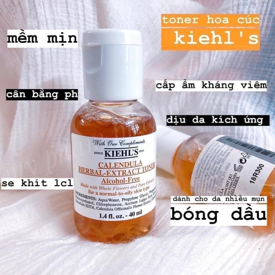 Toner Hoa Cúc Kiehl's Dưỡng Ẩm Làm Dịu Sưng Mụn Calendula Herbal Extract Toner - Chai 40ml