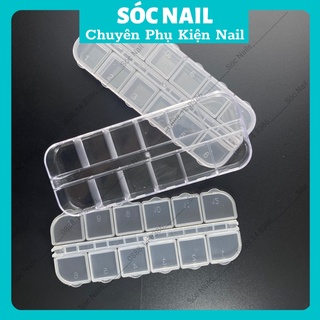 Khay Đựng Đá Nail , Khay Chia Đá Làm Móng 12 Ô