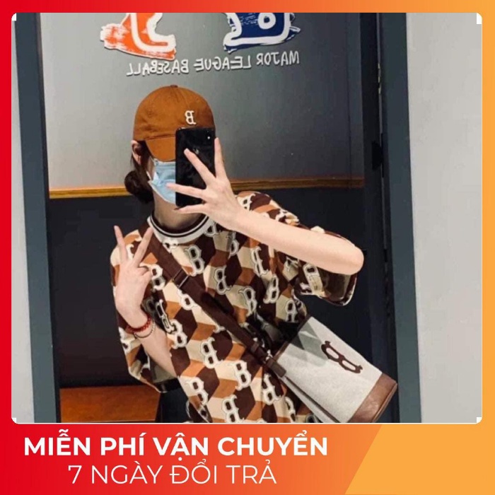 Nón MLB Logo B  Nâu Basic Form Mềm - Hàng Backdoor Cắt Tag