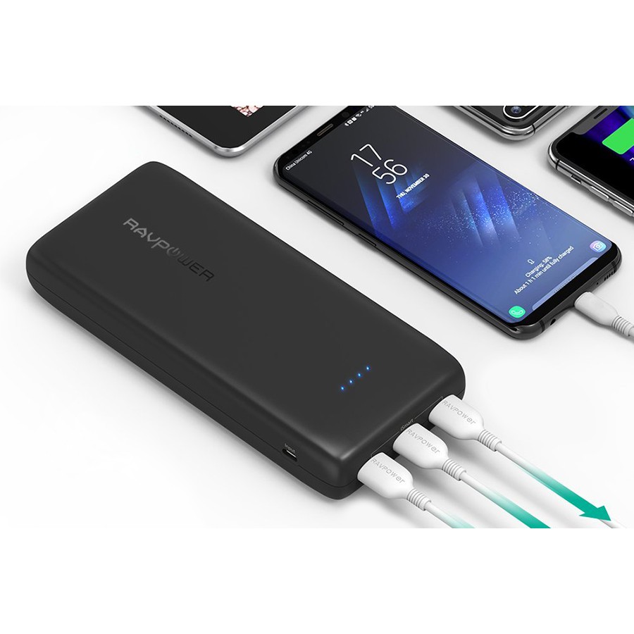 Pin sạc dự phòng RAVPOWER PB064 dung lượng 32000mAh- Thương hiệu USA - Hàng chính hãng