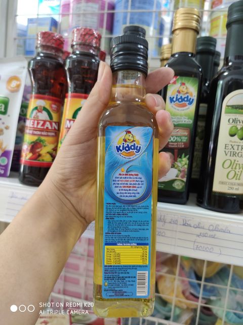 (Date mới 2022)Dầu Kiddy cá hồi oliu 250ml cho bé