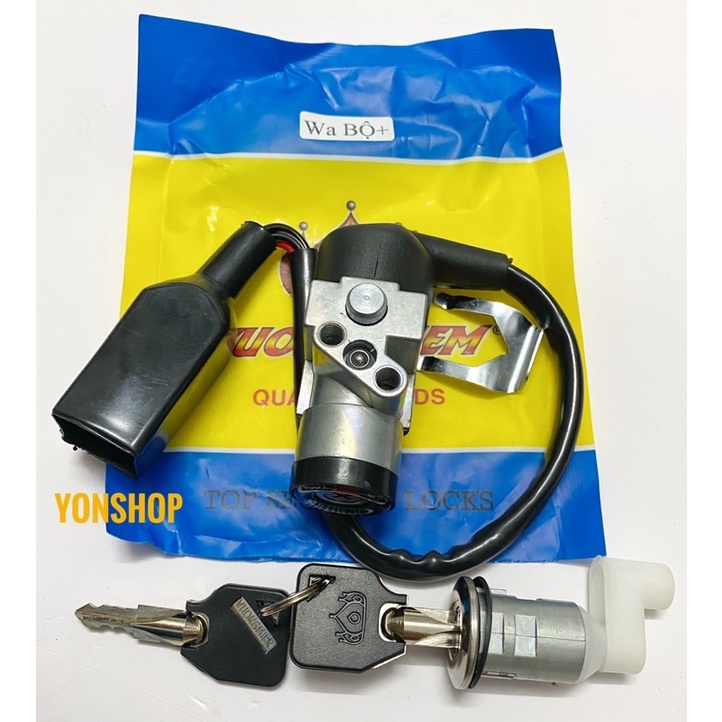 Bộ Ổ Khoá Xe Wave Nhỏ Chìa +  Chống Trộm Cao Cấp Chính Hãng VƯƠNG NIỆM