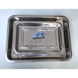  Khay inox sâu 5cm nhiều kích thước 