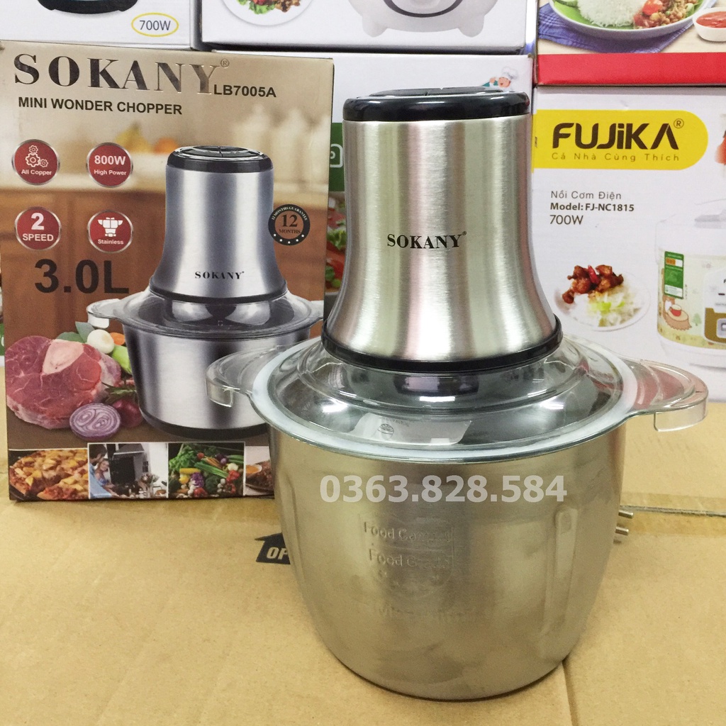 Máy xay thịt đa năng SOKANY - LB7005A  Cối xay thịt dung tích 3L Công xuất 800W Bảo Hành 12 Tháng