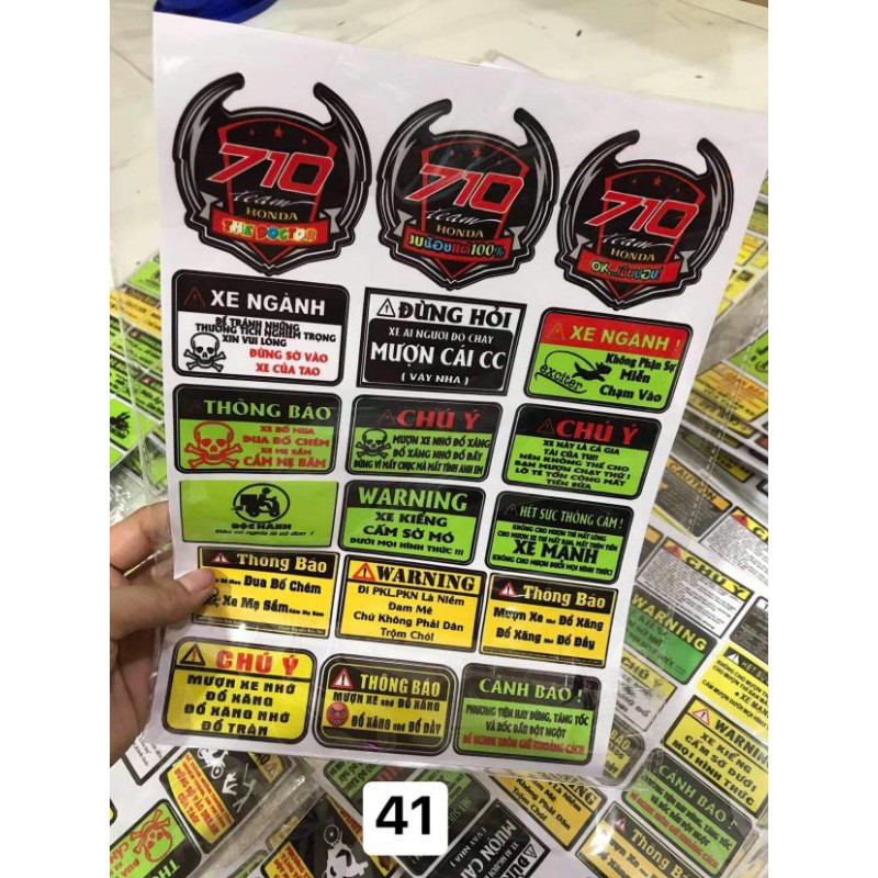 Sticker cảnh báo