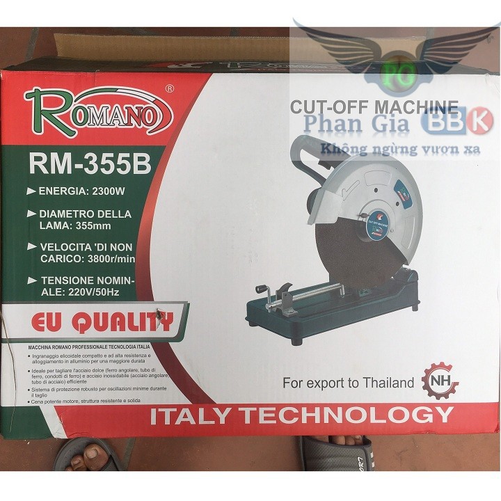 MÁY CẮT SẮT ROMANO 2300W - NẶNG 14KG- BẢO HÀNH 1 NĂM