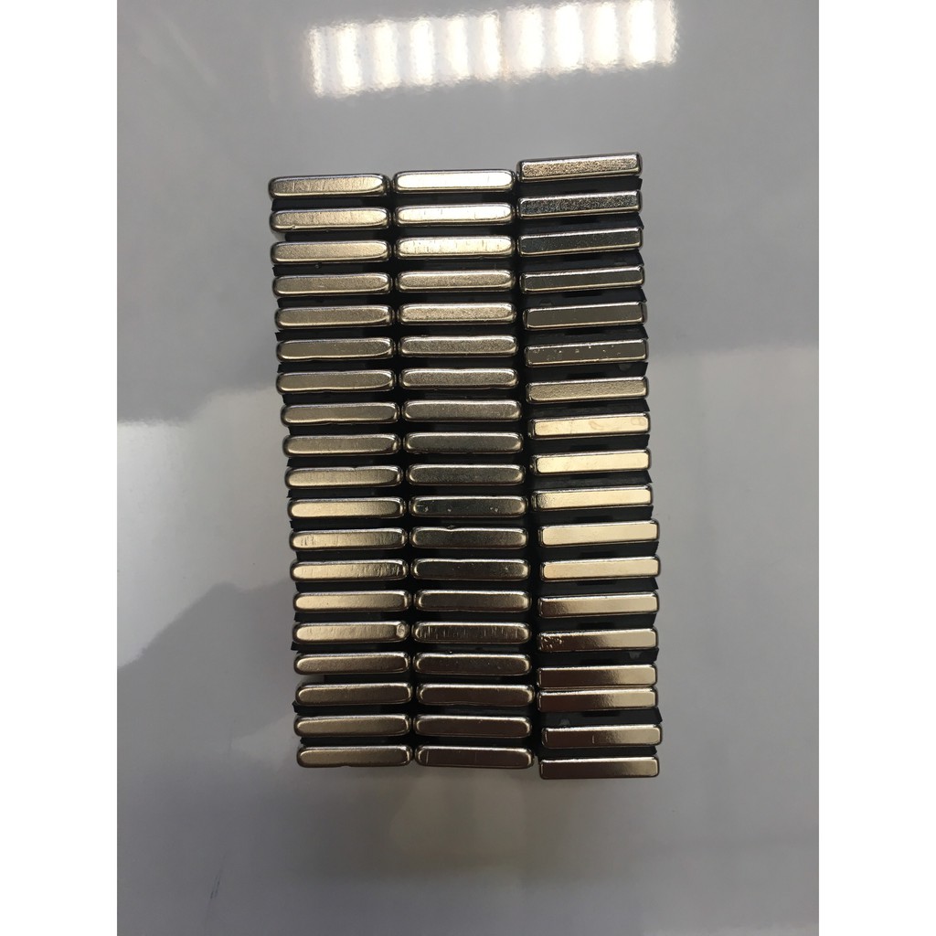 Nam châm đất hiếm 50mm x 25mm x 5mm lực hít cực mạnh, nam châm trắng