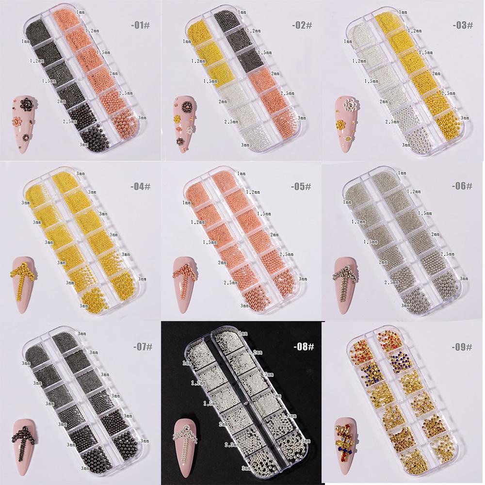 AROMA Đinh Tán Trang Trí Móng Tay 3D Nhiều Màu Sắc