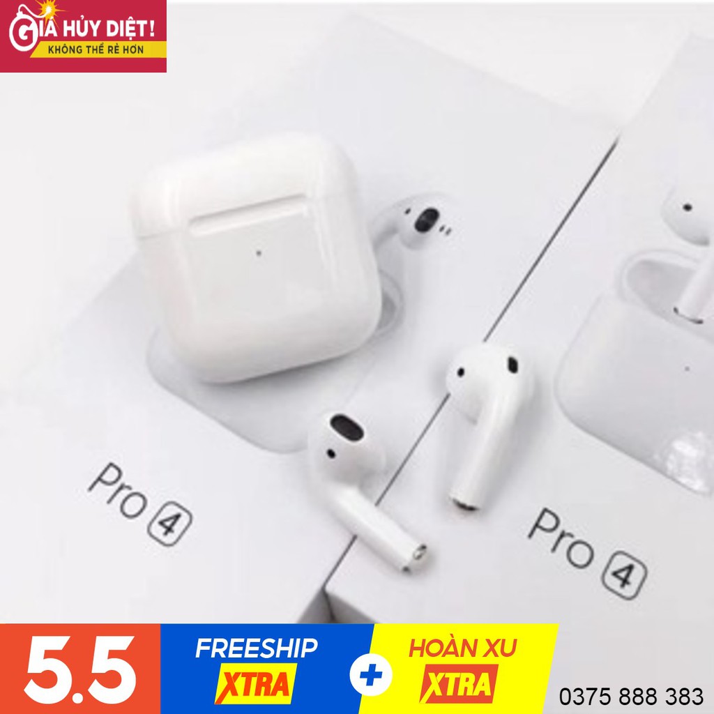 Tai Nghe Airpod Pro 4 - nhận diện - đổi tên âm thanh hay và ấm - Ngọc Huy Store (Bảo hành 06 tháng) | BigBuy360 - bigbuy360.vn