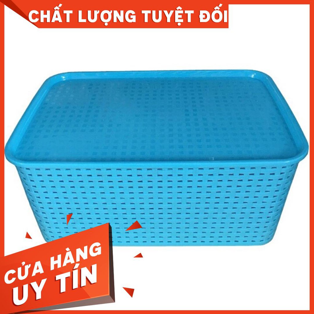 Com bo 4 giỏ Đan có nắp từ size bé