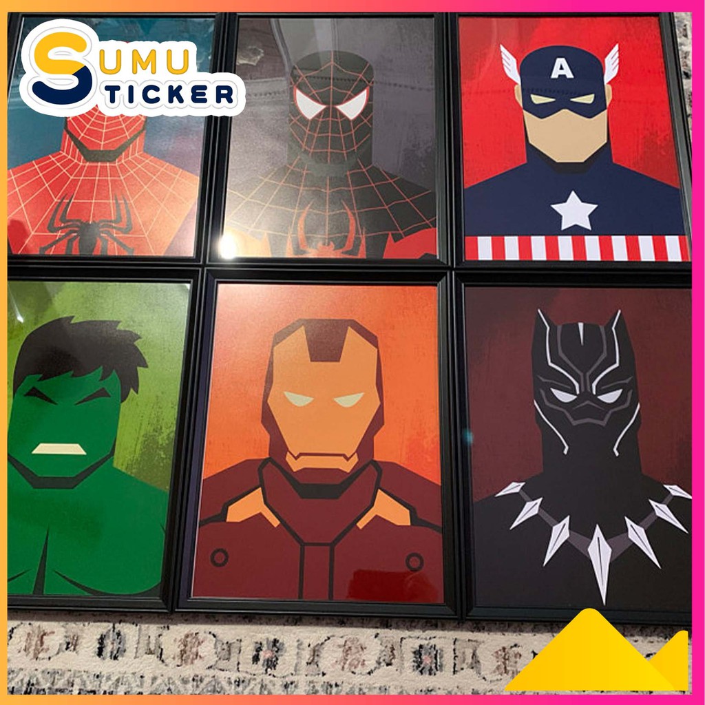 Set 20 Poster nhân vật Marvel Trang Trí Phòng - Dán Tường - Cao Cấp - Nhiều Kích Thước - Có Keo Dán