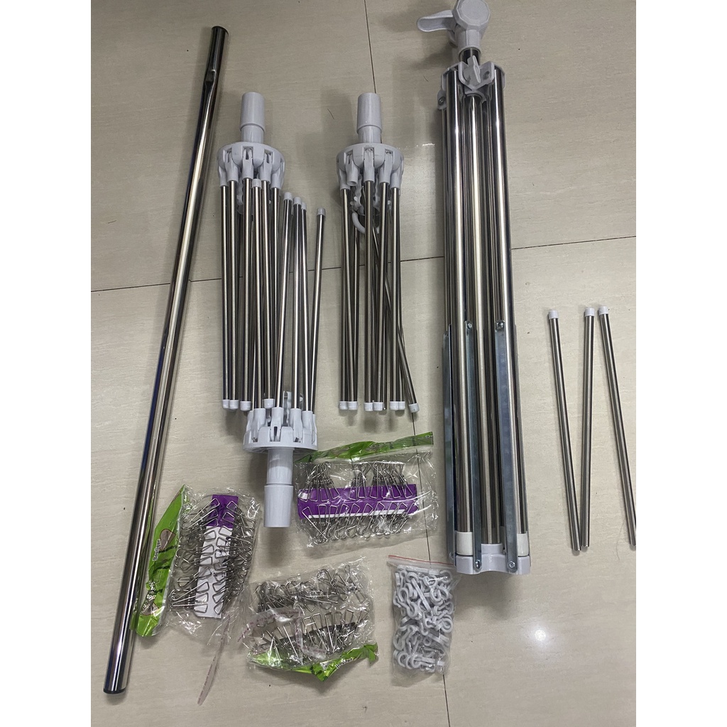 CÂY PHƠI ĐỒ ĐA NĂNG INOX ( 56 kẹp) | BigBuy360 - bigbuy360.vn