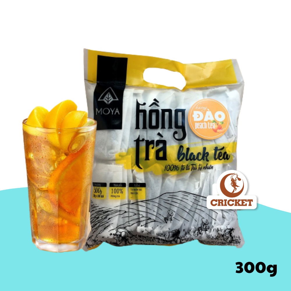 Trà Đào Túi Lọc Moya 300gram - Chiết xuất 100% trà tự nhiên từ vườn trà Bảo Lộc