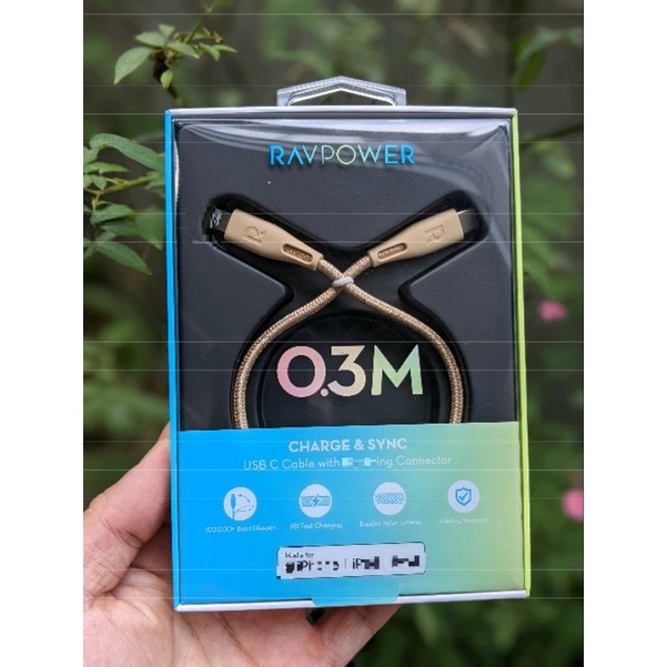 Cáp RAVPower C to L 0.3m RP-CB1003