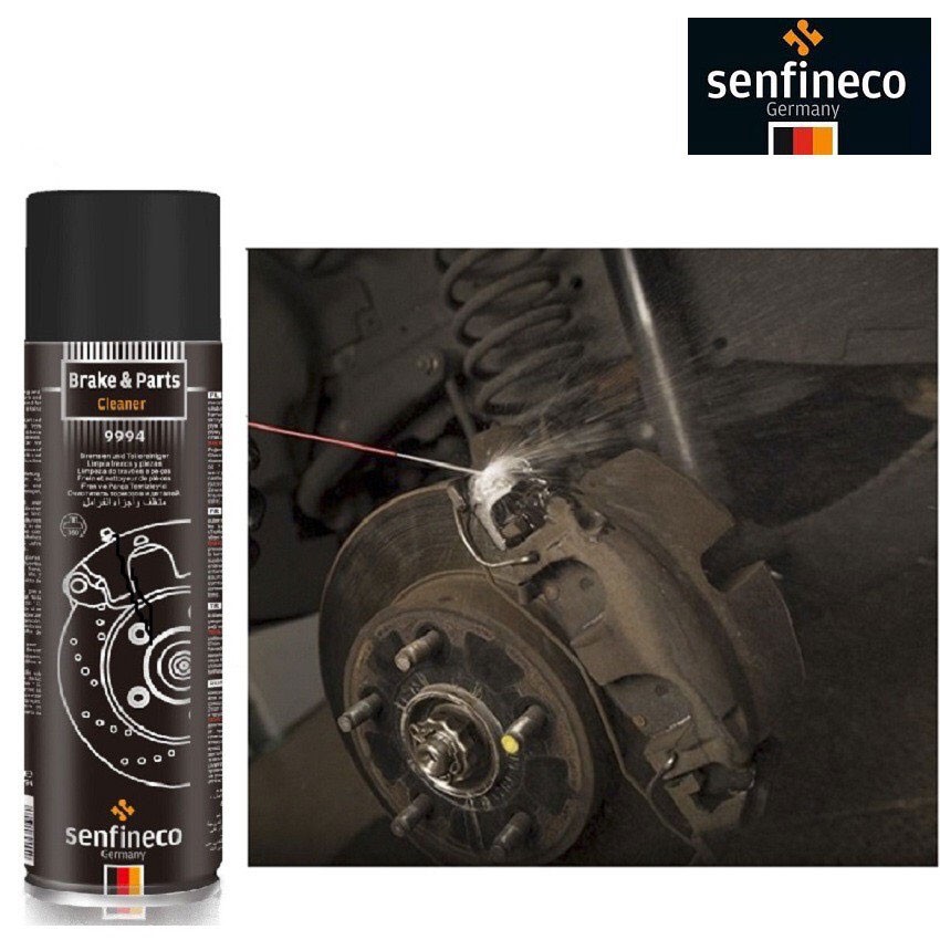 Chai Vệ Sinh Thắng, Má Phanh Senfineco Brake &amp; Part Cleaner 9994 - 600ml Tặng Khăn