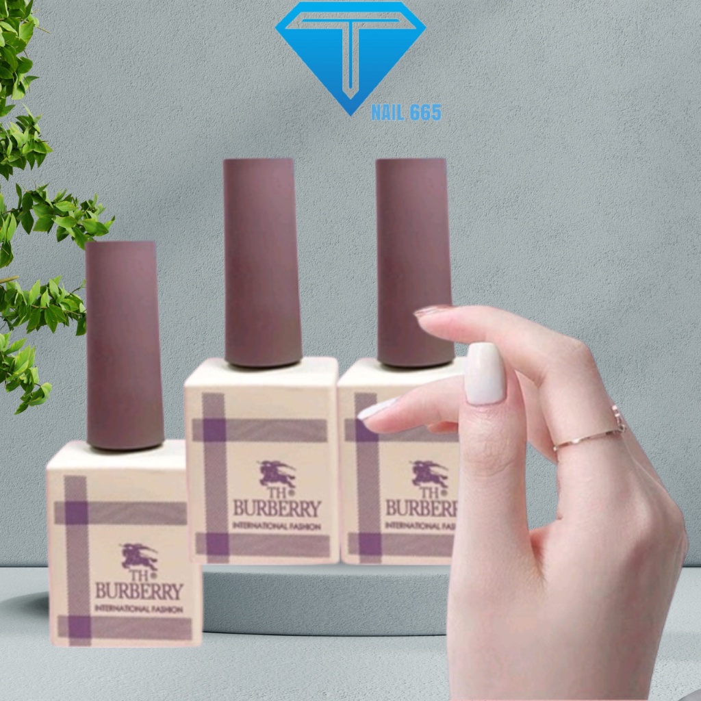 Sơn gel móng tay đen trắng đục sữa nước gạo BURBERRY Chính hãng bóng bền