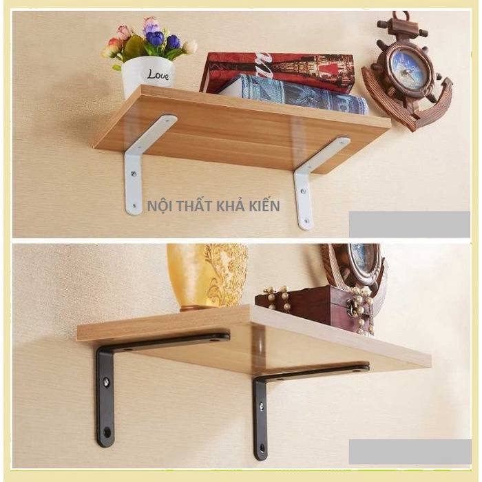 Kệ treo tường decor + ke sắt L