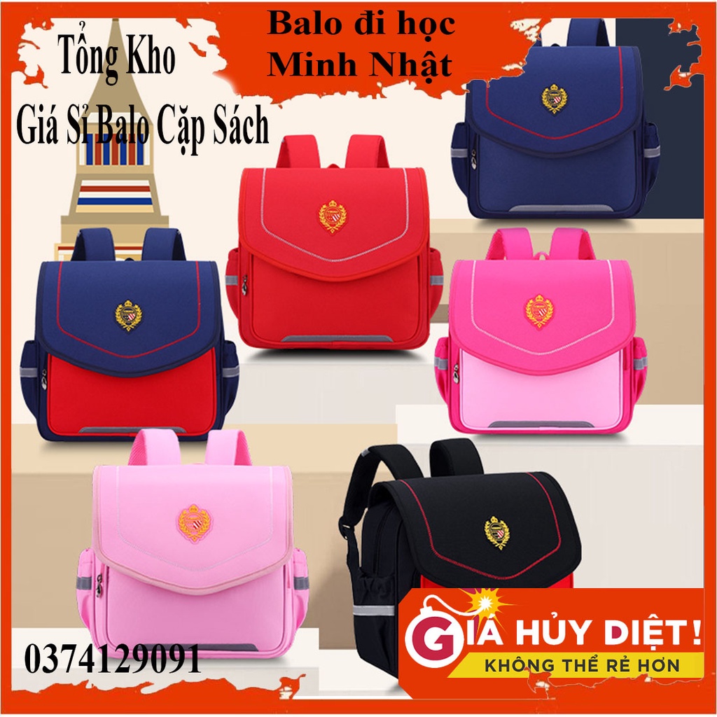 Balo học sinh dáng ngang, cặp ngang học sinh cấp 1, cấp 2 cho bé trai bé gái đi học chống gù lưng cao cấp