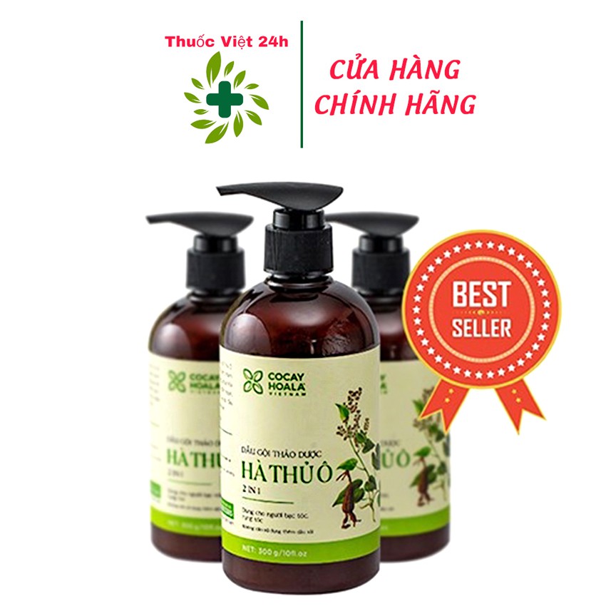 Dầu Gội Thảo Dược Hà Thủ Ô (Chai 300ml) - Dành Cho Người Bạc Tóc, Rụng Tóc - thuocviet24h