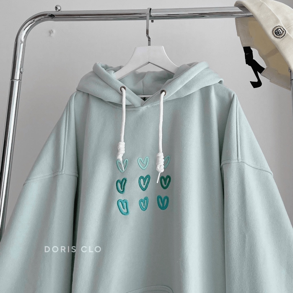 (HCM) ÁO NỈ TRÁI TIM CỔ TRÙM - THỜI TRANG HÀN QUỐC SIÊU HOT , PHONG CÁCH THU ĐÔNG CHO CÁC BẠN TRẺ KME FASHION