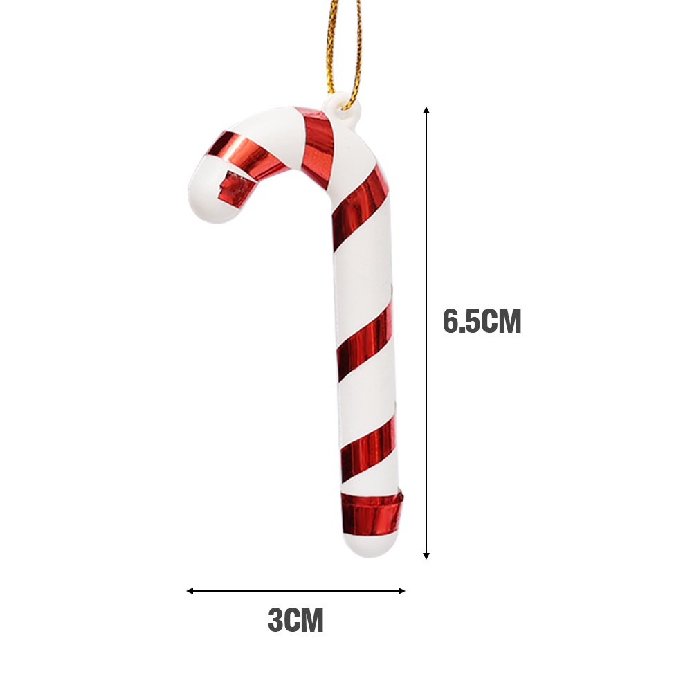 Set 12 Cây Gậy Nhựa Nhiều Màu Tùy Chọn Dùng Trang Trí Cây Thông Noel Vào Lễ Giáng Sinh Đẹp Mắt