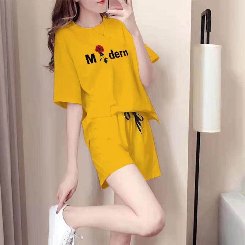 Bộ đồ ngủ chất liệu cotton tay ngắn thời trang mùa hè dành cho nữ