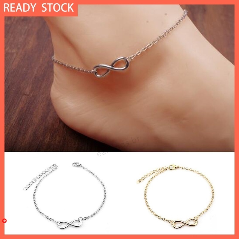 Lắc chân mặt hình dấu vô cực thời trang đi biển cho nữ