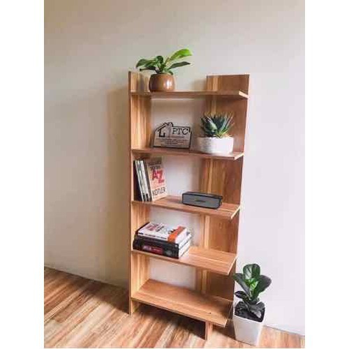 Kệ Sách Gỗ Góc Tường 5 Tầng Giá Sỉ - Kê Đồ Chắc Chắn