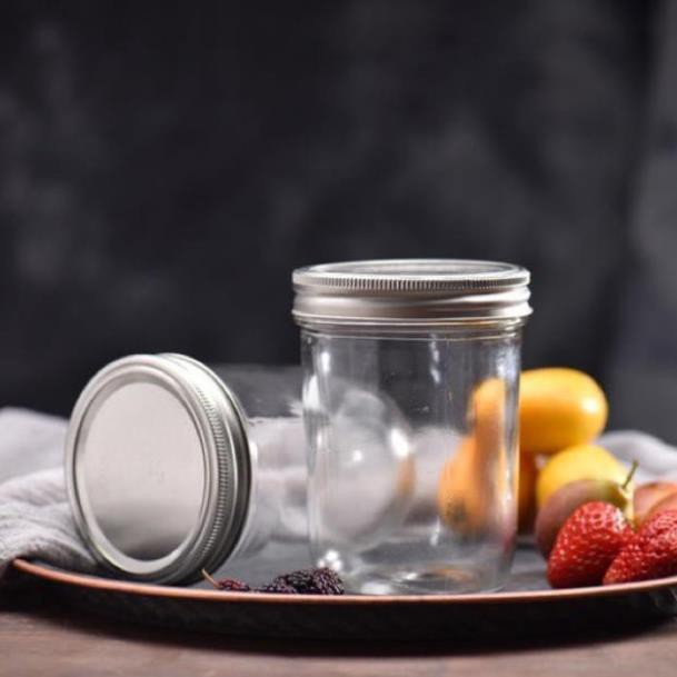 COMBO 3 HŨ THỦY TINH NẮP NHÔM 200ML MIỆNG RỘNG LÀM SỮA CHUA, CARAMEN, ĐỰNG THỰC PHẨM ĐA NĂNG