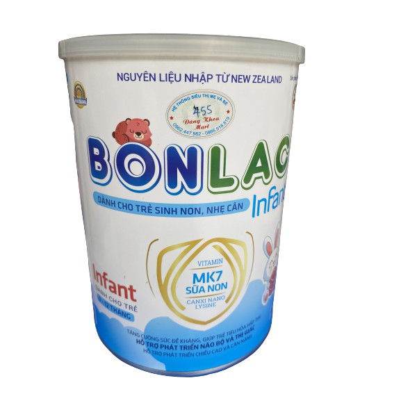 Sữa BONLAC Infant dành cho trẻ sinh non,nhẹ cân, thiếu hoặc mất sữa mẹ.