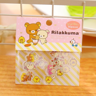 PeachBộ 80 Miếng Dán Trang Trí Sổ Tay/Điện Thoại/Nhật Ký/Album/Album DIY Hình Nhân Vật Sumikkogurashi Sáng Tạo