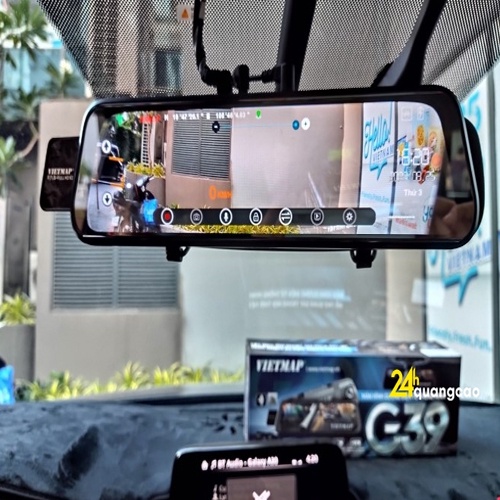 Camera hành trình VIETMAP G39, ghi hình trước sau FULL HD, cảnh báo bằng giọng nói