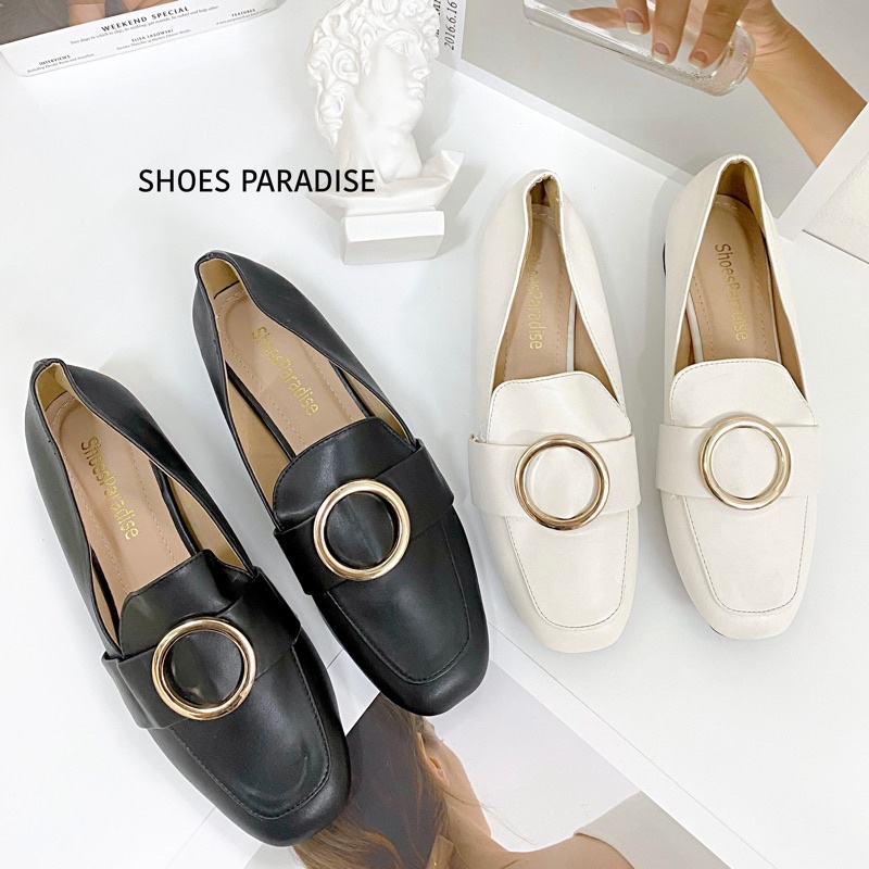 GIÀY BÚP BÊ BÍT MŨI KHÓA TRÒN ĐẾ THẤP SHOES PARADISE