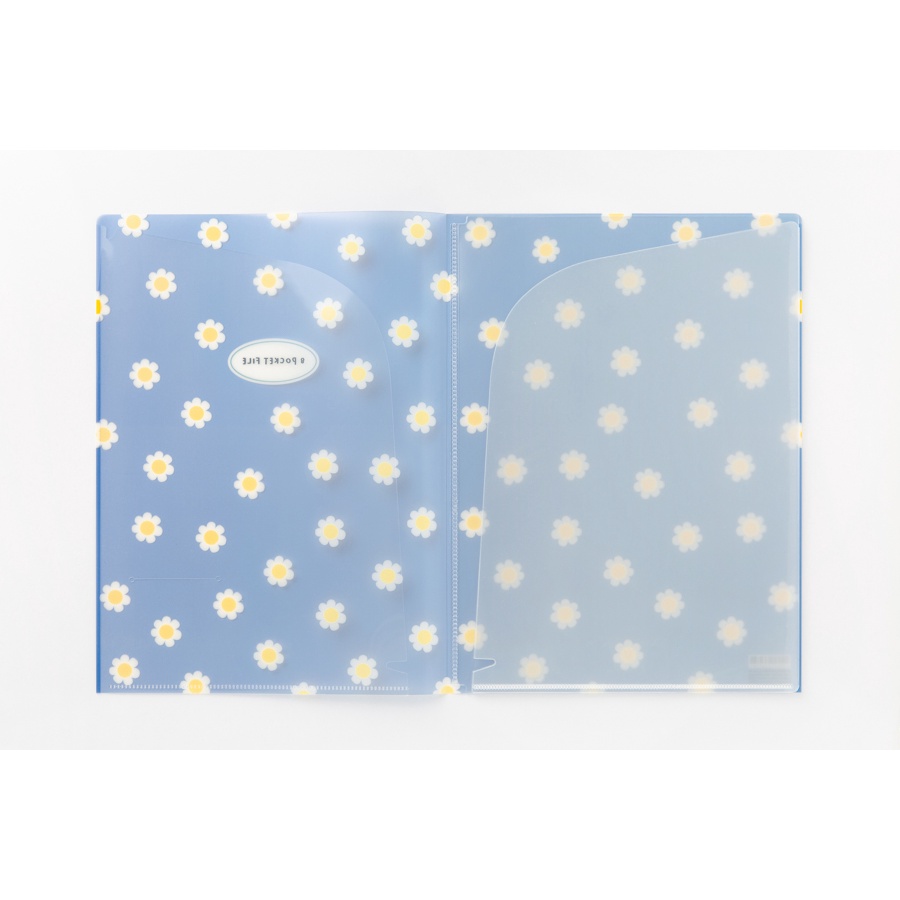 Bìa Đựng Tài Liệu ARTBOX Hàn Quốc Họa Tiết Hoa Cúc 8 Ngăn Xinh Xắn