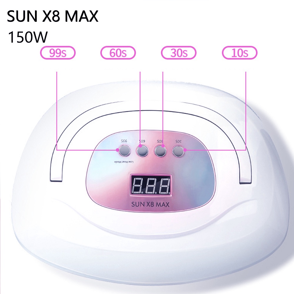 Máy Hơ Gel 150W SUN X8 MAX  chuyên nghiệp máy sấy móng tay