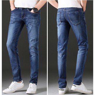Quần jean nam ống suông ♻️FREESHIP♻️ quần bò nam dáng côn cào nhẹ co giãn