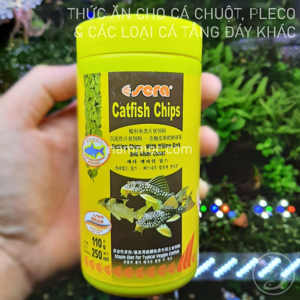 SERA - Catfish Chips | Thức Ăn Dành Cho Cá Chuột - Pleco &amp; Các Loại Cá Tầng Đáy Khác (hủ 110g)