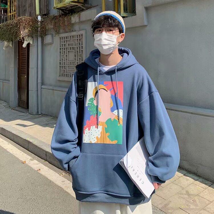 Áo hoodie dáng rộng thời trang mùa đông cho cặp đôi size M-5XL