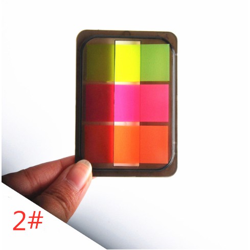 Giấy dán ghi chú làm tiêu đề đánh dấu trang sách học tập màu huỳnh quang