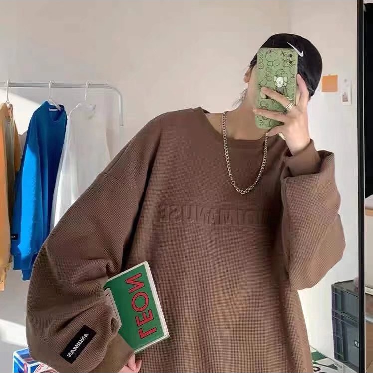 Áo Sweater Cổ Tròn Dáng Rộng Thời Trang Mỹ Mới Trẻ Trung Cho Nam