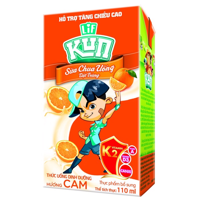 Thùng sữa chua uống Kun 110ml