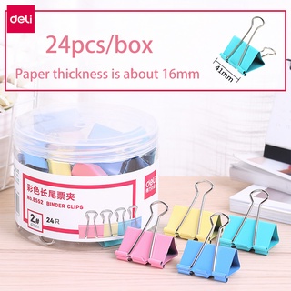 Kẹp bướm màu deli 41mm 8552