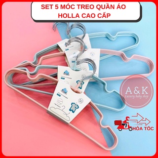 Set 5 móc treo quần áo holla cao cấp cho bé
